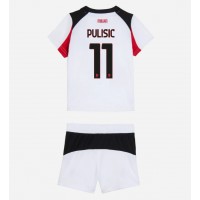 AC Milan Christian Pulisic #11 Vonkajší Detský futbalový dres 2025-26 Krátky Rukáv (+ trenírky)